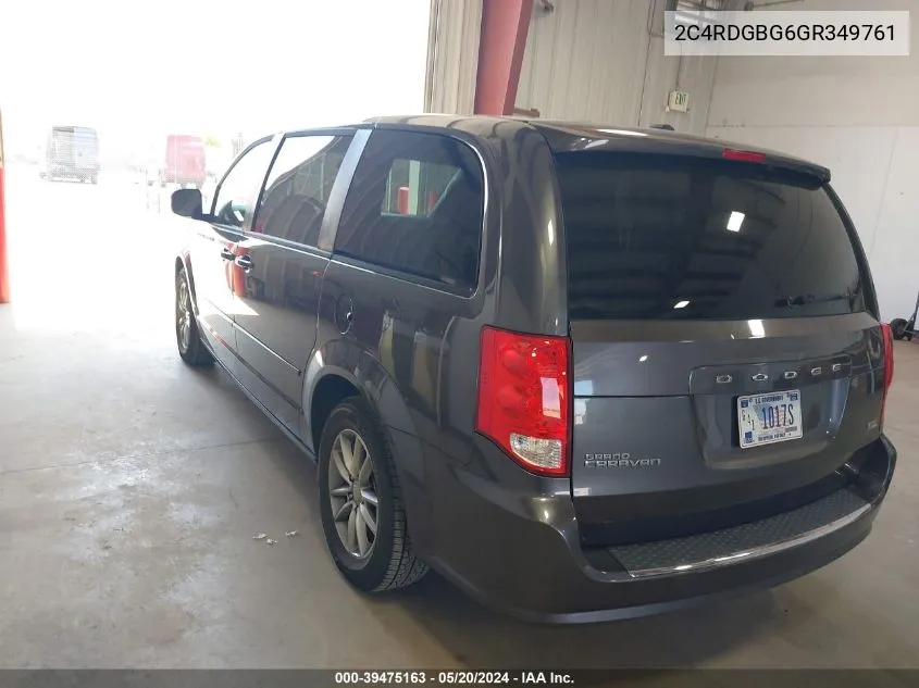 2016 Dodge Grand Caravan Se Plus VIN: 2C4RDGBG6GR349761 Lot: 39475163