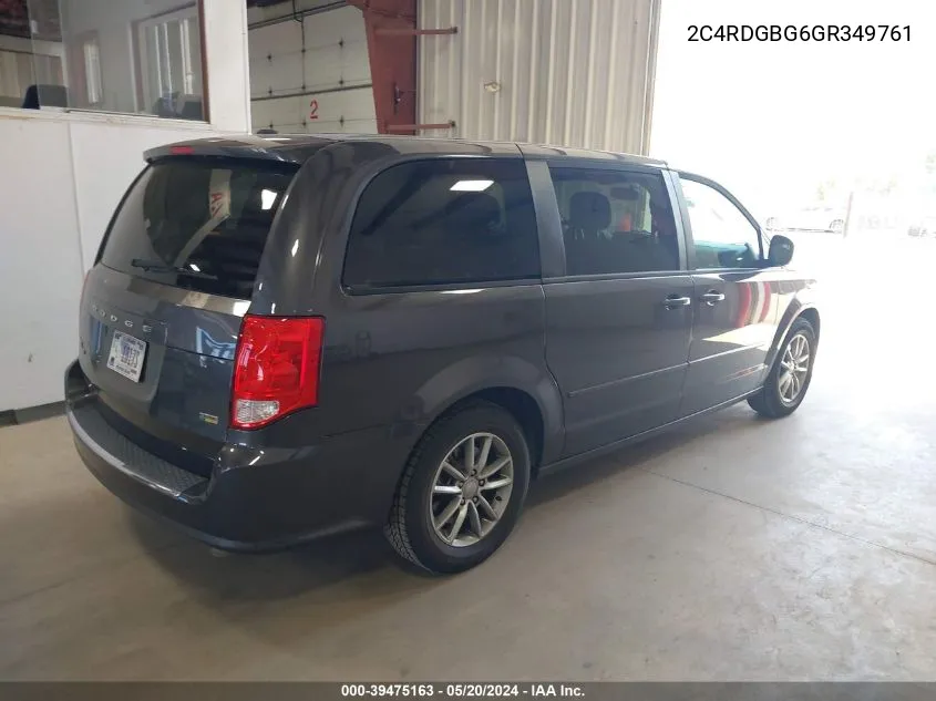 2C4RDGBG6GR349761 2016 Dodge Grand Caravan Se Plus