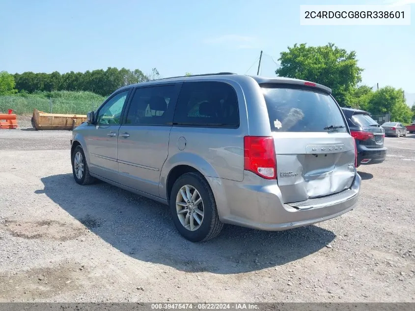 2016 Dodge Grand Caravan Sxt VIN: 2C4RDGCG8GR338601 Lot: 39475474