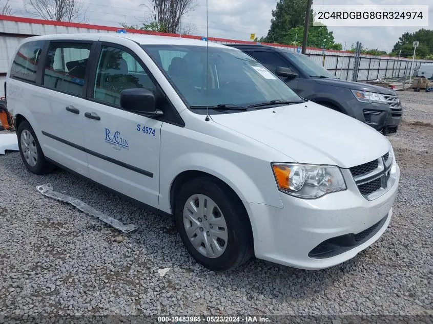 2C4RDGBG8GR324974 2016 Dodge Grand Caravan American Value Pkg