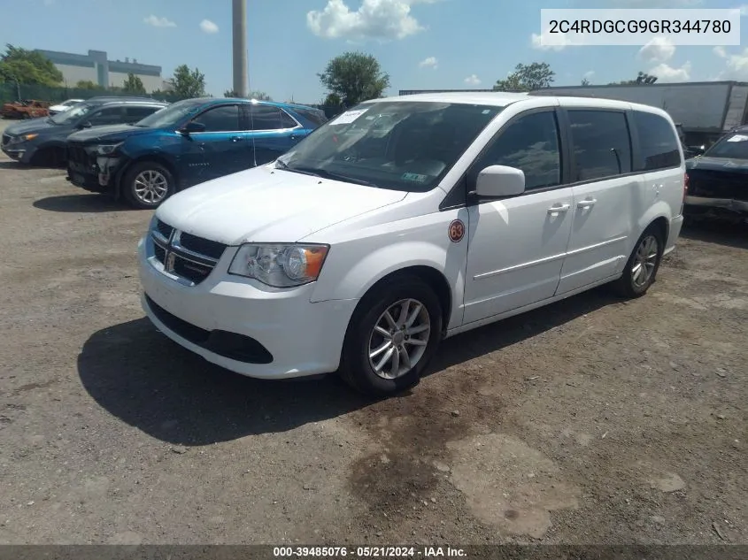 2016 Dodge Grand Caravan Sxt VIN: 2C4RDGCG9GR344780 Lot: 39485076