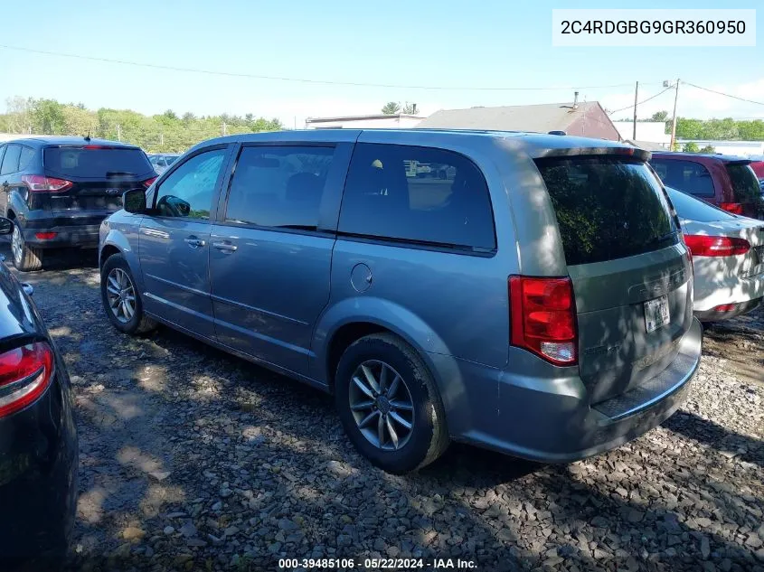 2C4RDGBG9GR360950 2016 Dodge Grand Caravan Se