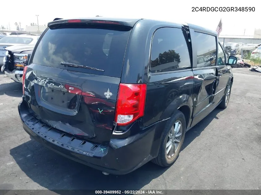 2C4RDGCG2GR348590 2016 Dodge Grand Caravan Sxt