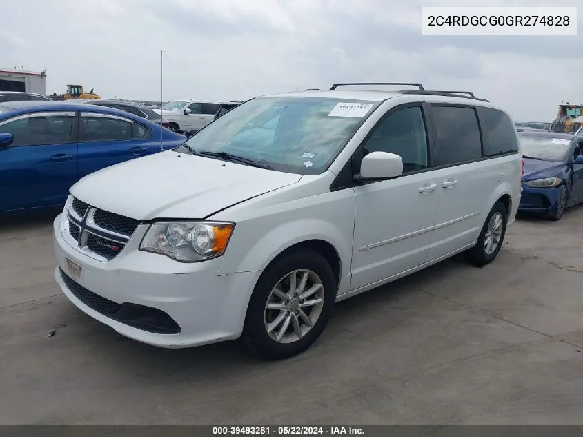 2C4RDGCG0GR274828 2016 Dodge Grand Caravan Sxt