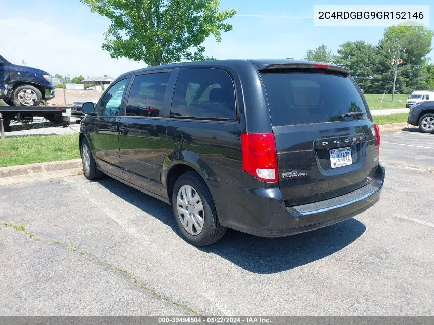 2C4RDGBG9GR152146 2016 Dodge Grand Caravan Se