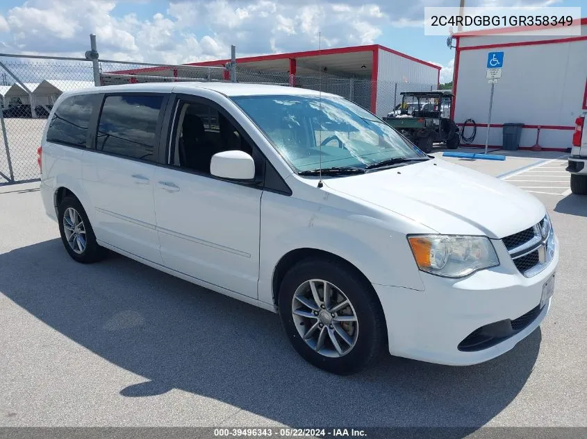 2016 Dodge Grand Caravan Se Plus VIN: 2C4RDGBG1GR358349 Lot: 39496343