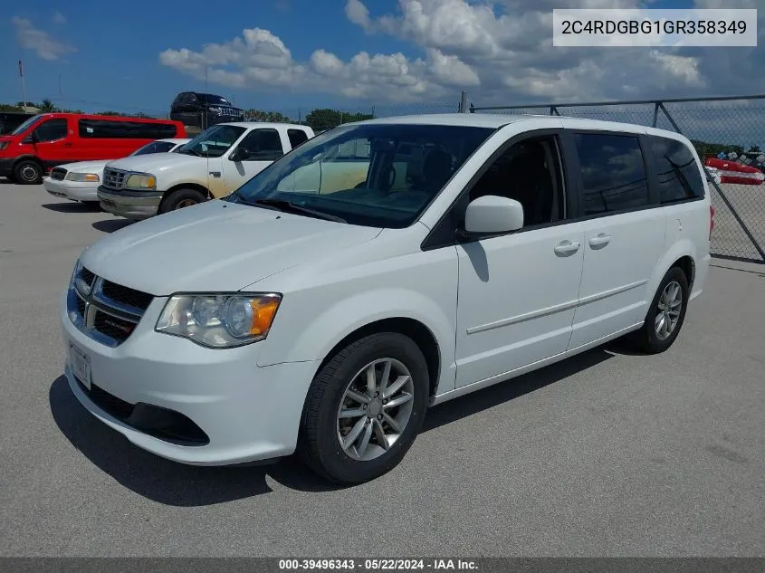 2016 Dodge Grand Caravan Se Plus VIN: 2C4RDGBG1GR358349 Lot: 39496343