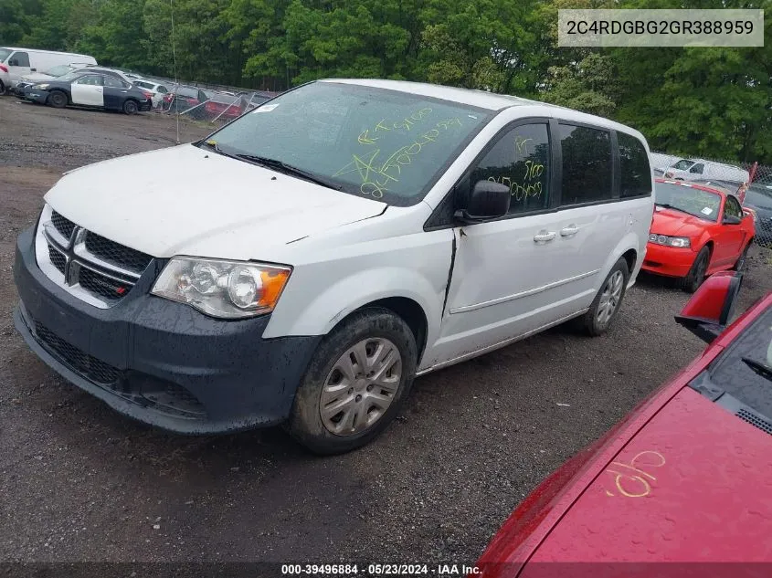 2C4RDGBG2GR388959 2016 Dodge Grand Caravan Se