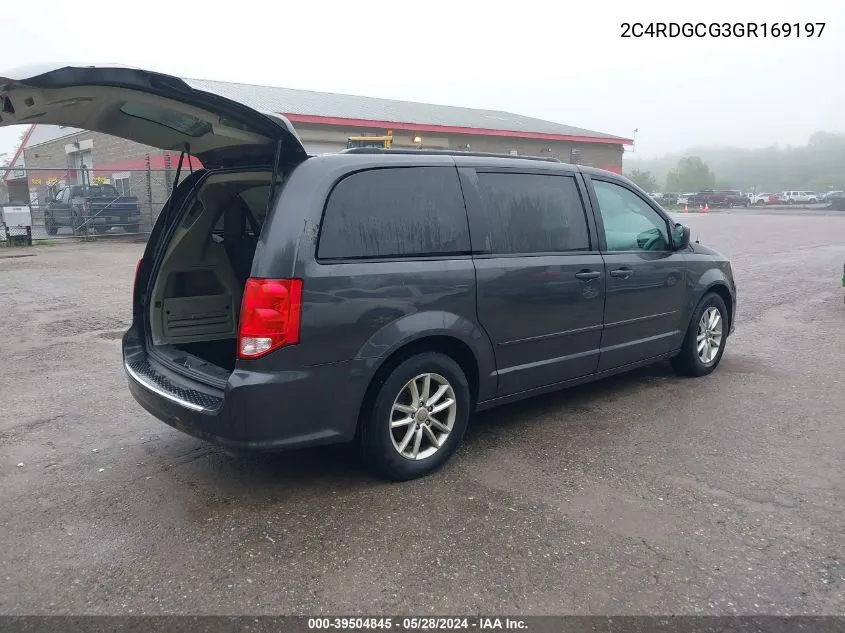 2C4RDGCG3GR169197 2016 Dodge Grand Caravan Sxt