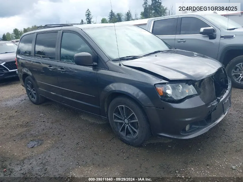 2016 Dodge Grand Caravan R/T VIN: 2C4RDGEG1GR384025 Lot: 39511840