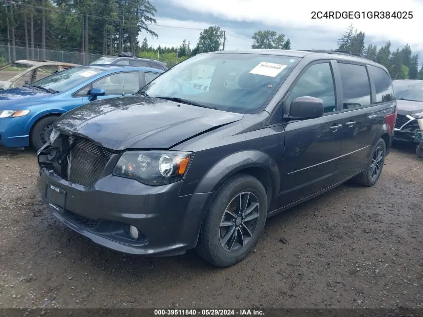 2C4RDGEG1GR384025 2016 Dodge Grand Caravan R/T