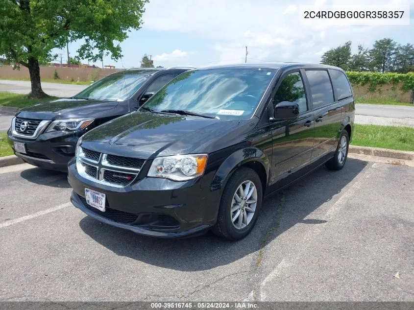 2C4RDGBG0GR358357 2016 Dodge Grand Caravan Se Plus