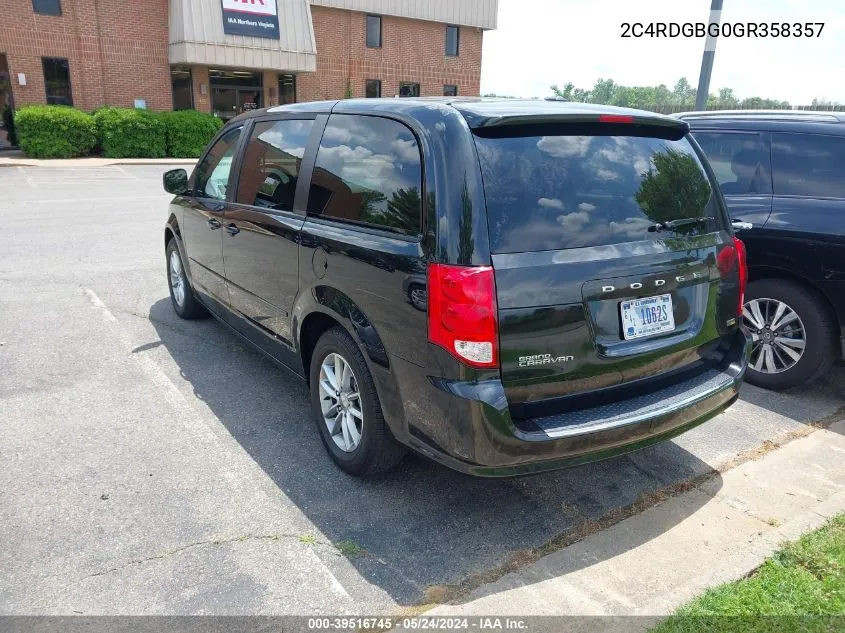 2C4RDGBG0GR358357 2016 Dodge Grand Caravan Se Plus