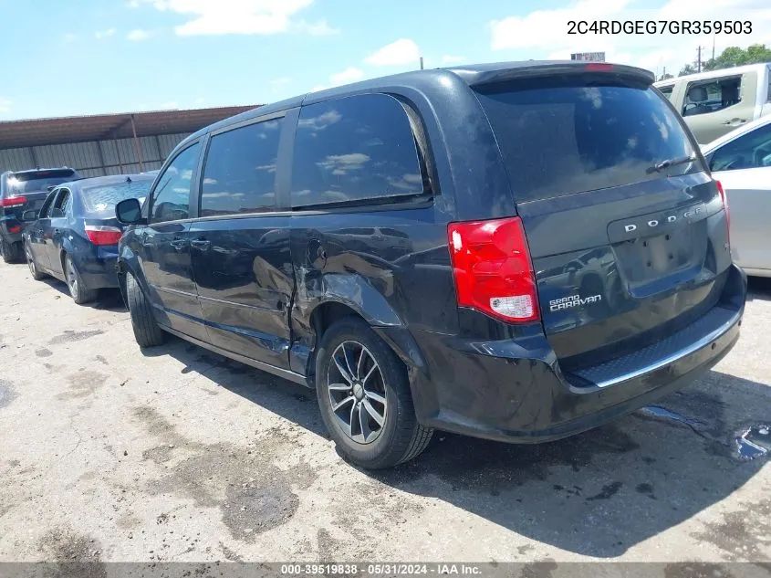 2C4RDGEG7GR359503 2016 Dodge Grand Caravan R/T