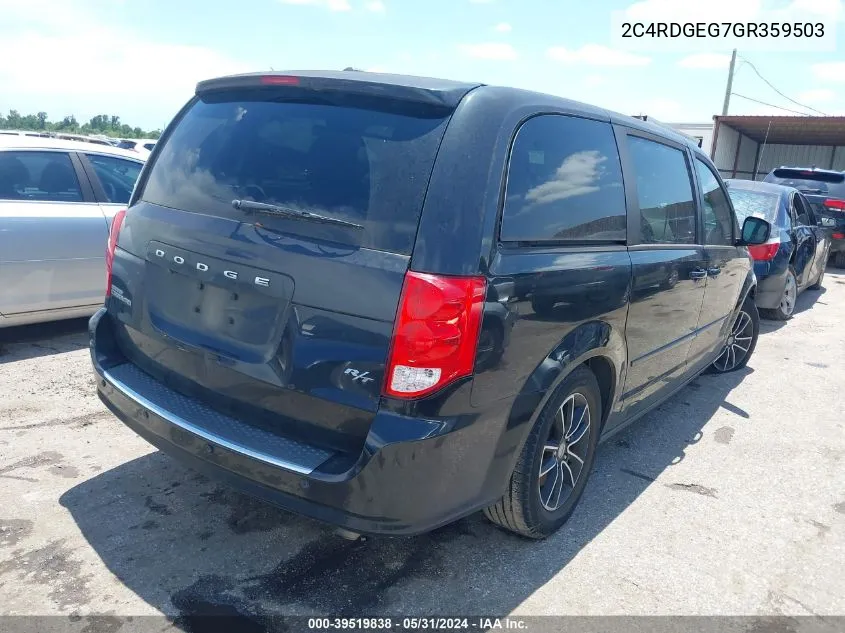 2016 Dodge Grand Caravan R/T VIN: 2C4RDGEG7GR359503 Lot: 39519838