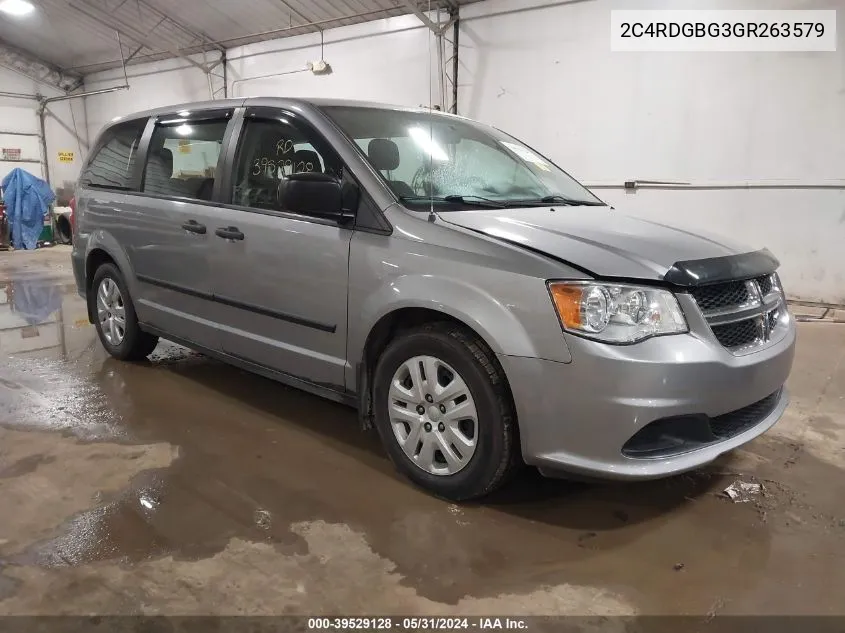 2C4RDGBG3GR263579 2016 Dodge Grand Caravan American Value Pkg