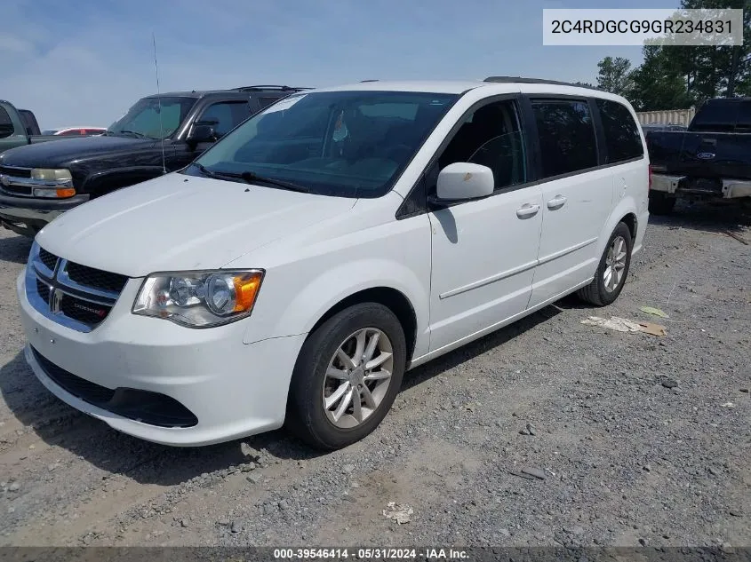 2016 Dodge Grand Caravan Sxt VIN: 2C4RDGCG9GR234831 Lot: 39546414