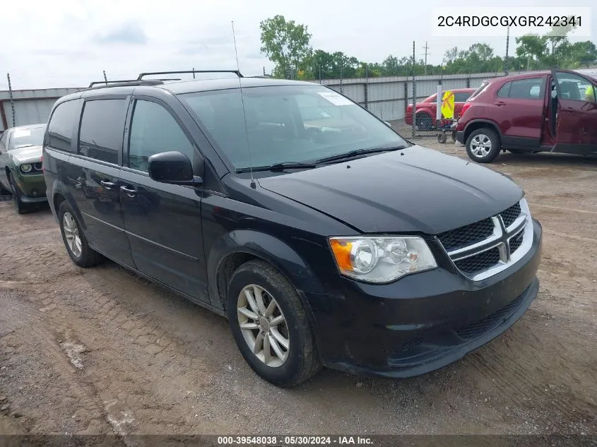 2016 Dodge Grand Caravan Sxt VIN: 2C4RDGCGXGR242341 Lot: 39548038