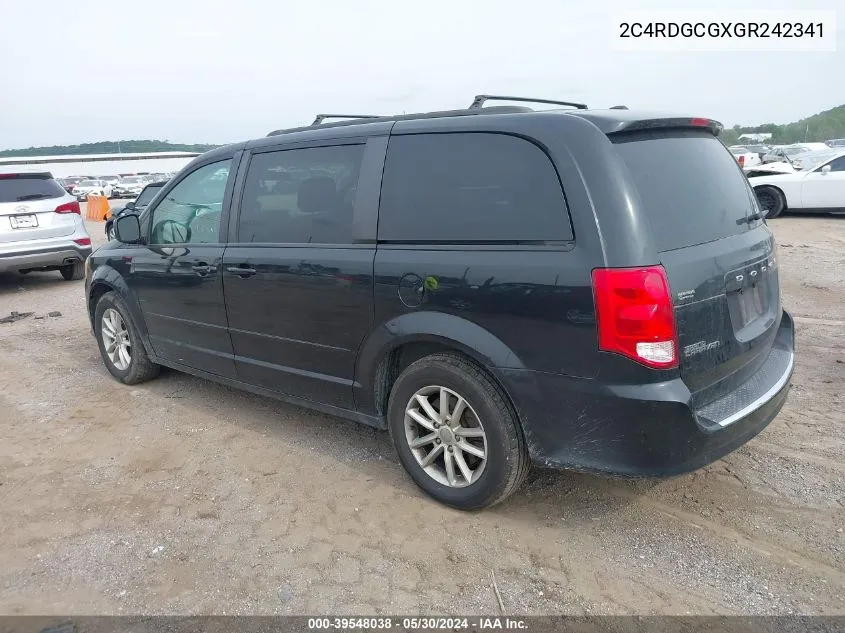 2C4RDGCGXGR242341 2016 Dodge Grand Caravan Sxt