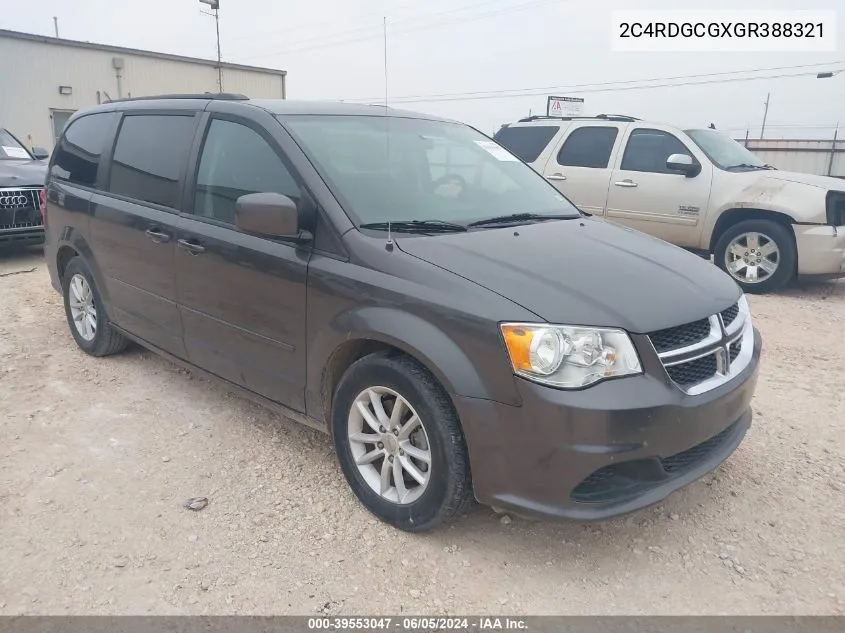 2C4RDGCGXGR388321 2016 Dodge Grand Caravan Sxt