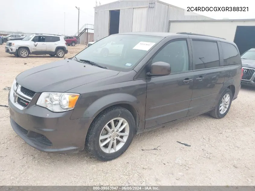 2C4RDGCGXGR388321 2016 Dodge Grand Caravan Sxt