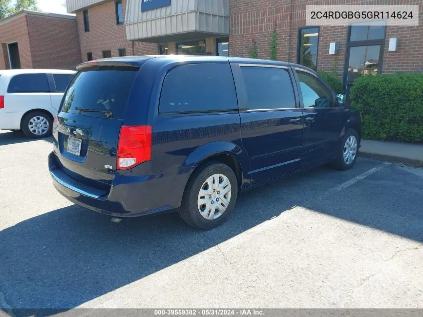 2C4RDGBG5GR114624 2016 Dodge Grand Caravan Se