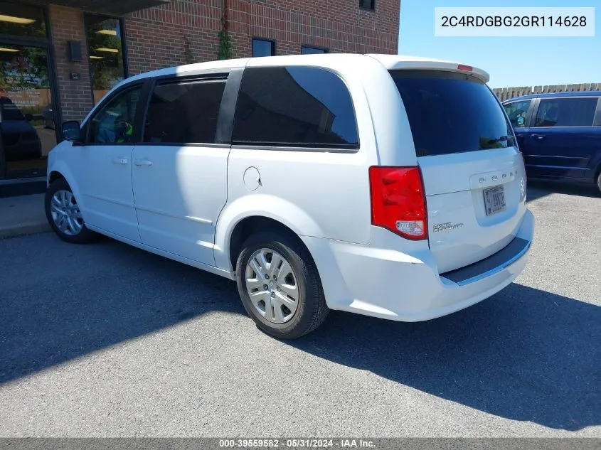 2C4RDGBG2GR114628 2016 Dodge Grand Caravan Se