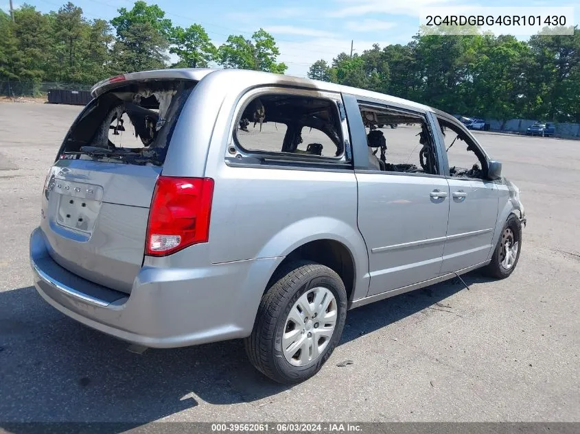 2C4RDGBG4GR101430 2016 Dodge Grand Caravan Se