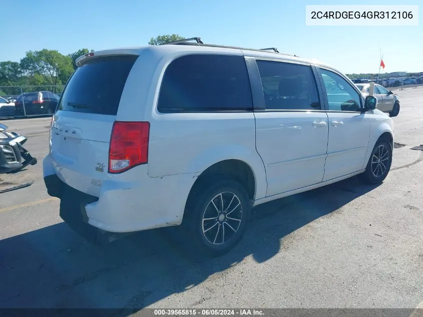 2C4RDGEG4GR312106 2016 Dodge Grand Caravan R/T