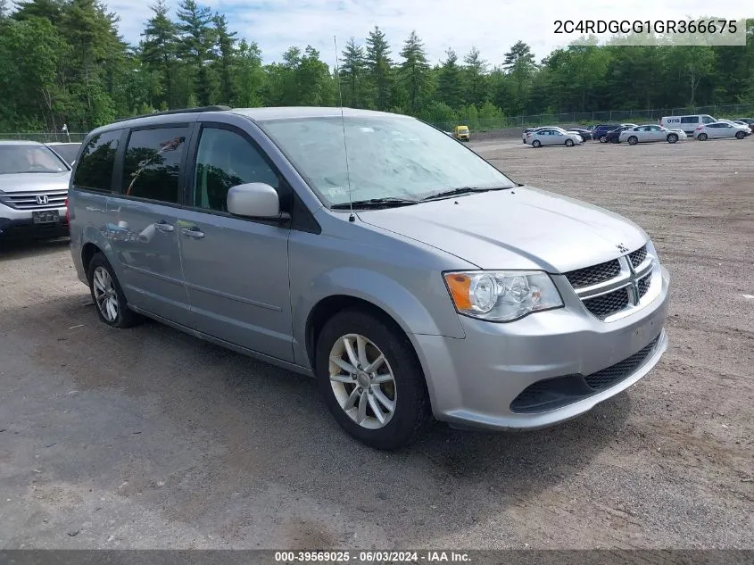 2016 Dodge Grand Caravan Sxt VIN: 2C4RDGCG1GR366675 Lot: 39569025