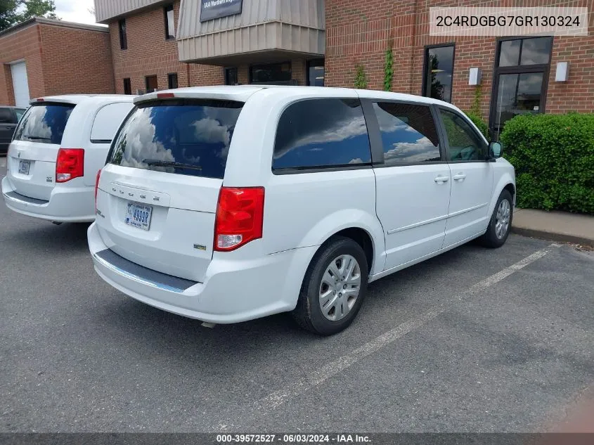 2C4RDGBG7GR130324 2016 Dodge Grand Caravan Se