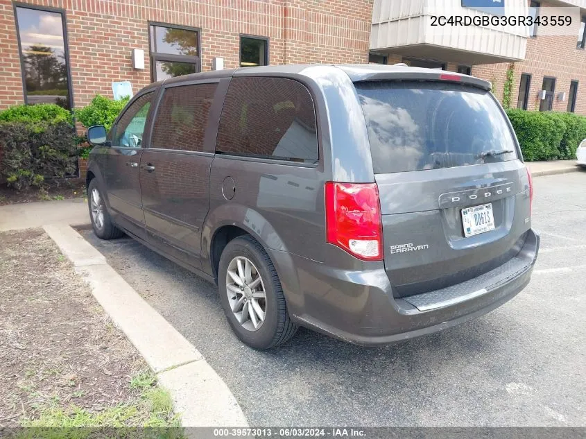 2C4RDGBG3GR343559 2016 Dodge Grand Caravan Se Plus