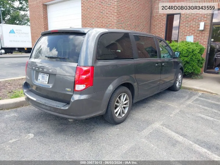 2C4RDGBG3GR343559 2016 Dodge Grand Caravan Se Plus