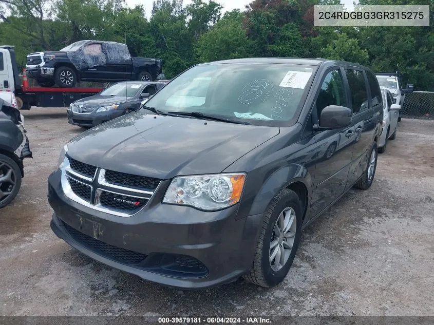 2C4RDGBG3GR315275 2016 Dodge Grand Caravan Se Plus