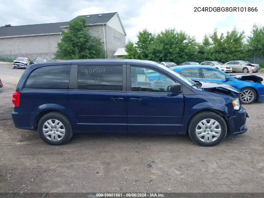 2016 Dodge Grand Caravan Se VIN: 2C4RDGBG8GR101866 Lot: 39601561