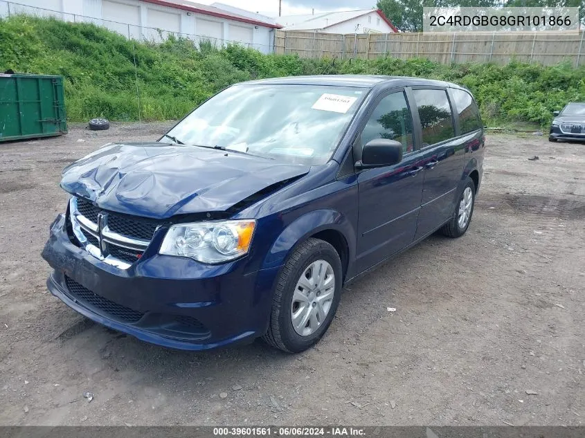 2016 Dodge Grand Caravan Se VIN: 2C4RDGBG8GR101866 Lot: 39601561