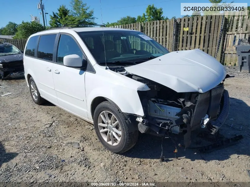 2016 Dodge Grand Caravan Sxt VIN: 2C4RDGCG2GR339405 Lot: 39609793