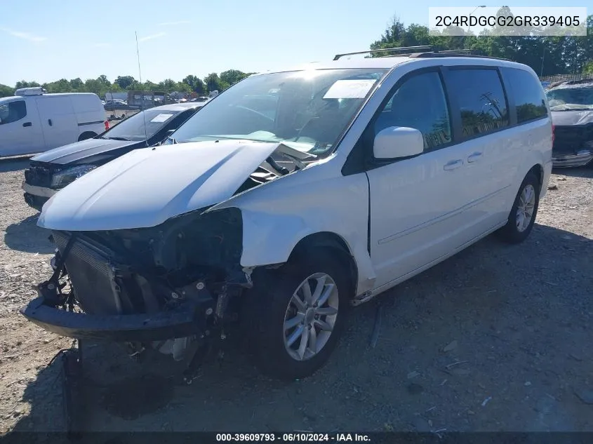 2C4RDGCG2GR339405 2016 Dodge Grand Caravan Sxt