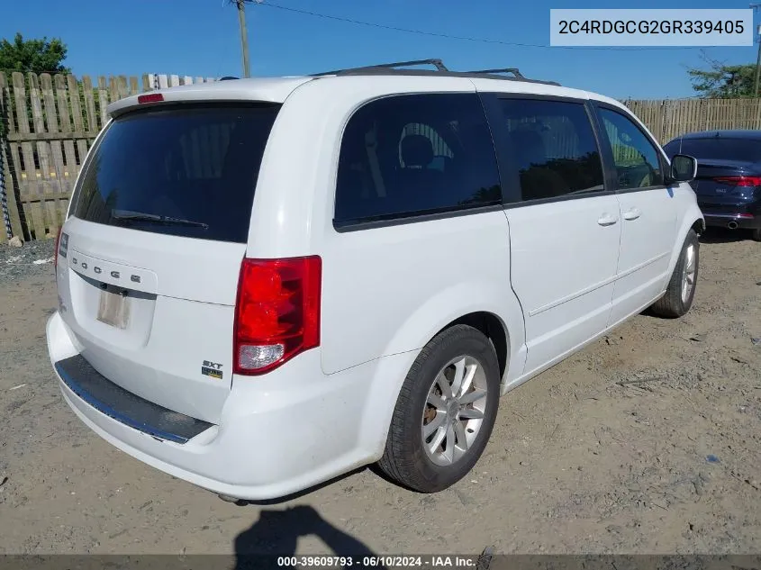 2C4RDGCG2GR339405 2016 Dodge Grand Caravan Sxt