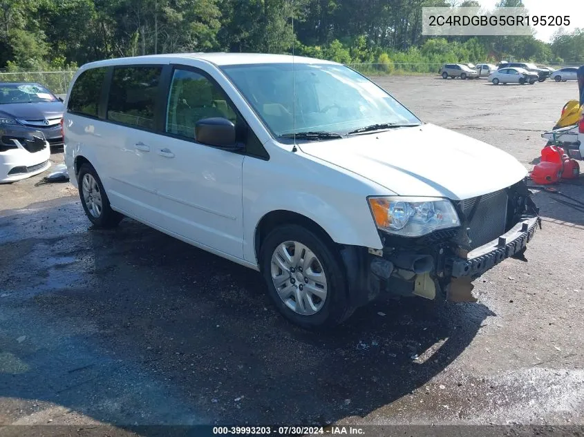 2C4RDGBG5GR195205 2016 Dodge Grand Caravan Se