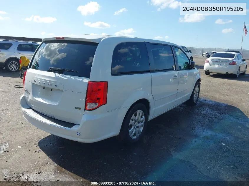 2C4RDGBG5GR195205 2016 Dodge Grand Caravan Se