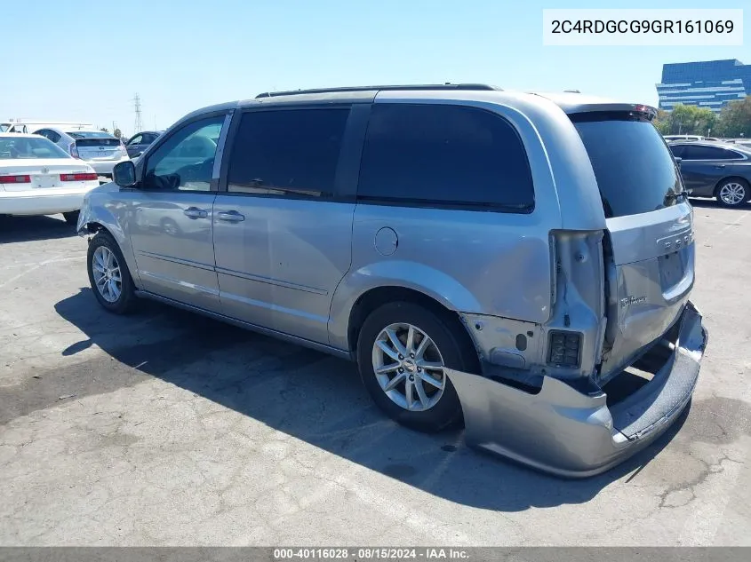 2016 Dodge Grand Caravan Sxt VIN: 2C4RDGCG9GR161069 Lot: 40116028