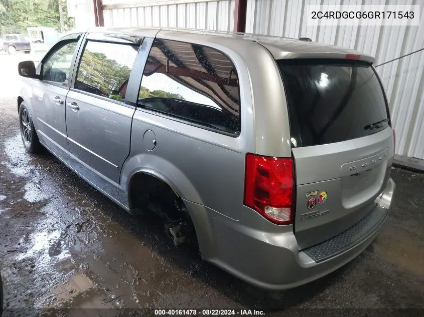 2C4RDGCG6GR171543 2016 Dodge Grand Caravan Sxt