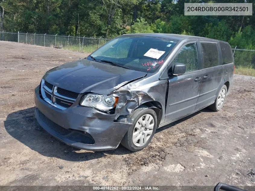 2C4RDGBG0GR342501 2016 Dodge Grand Caravan Se