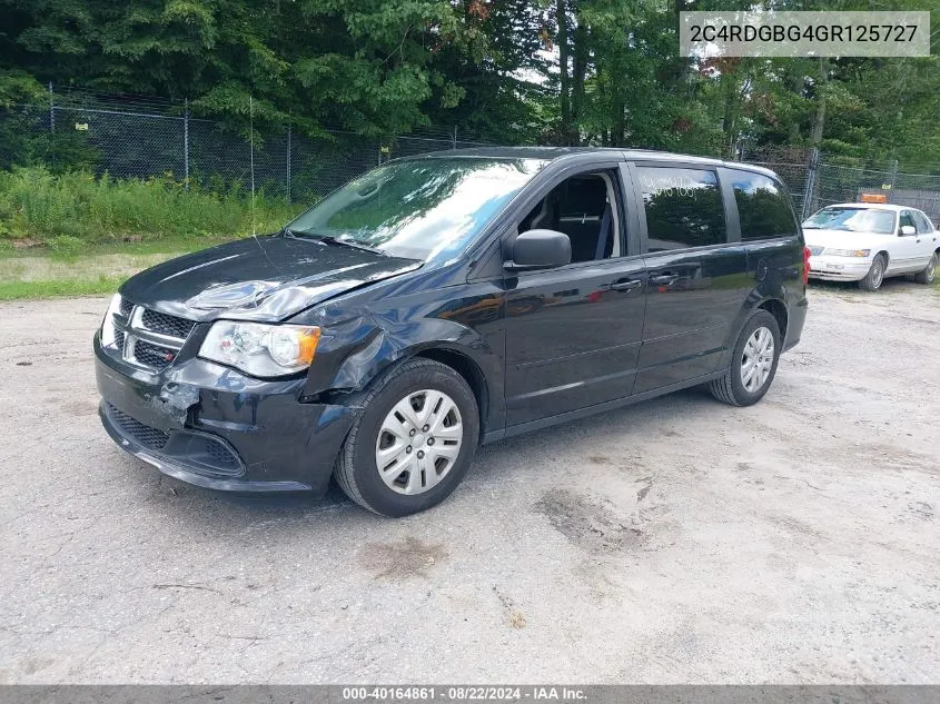 2C4RDGBG4GR125727 2016 Dodge Grand Caravan Se