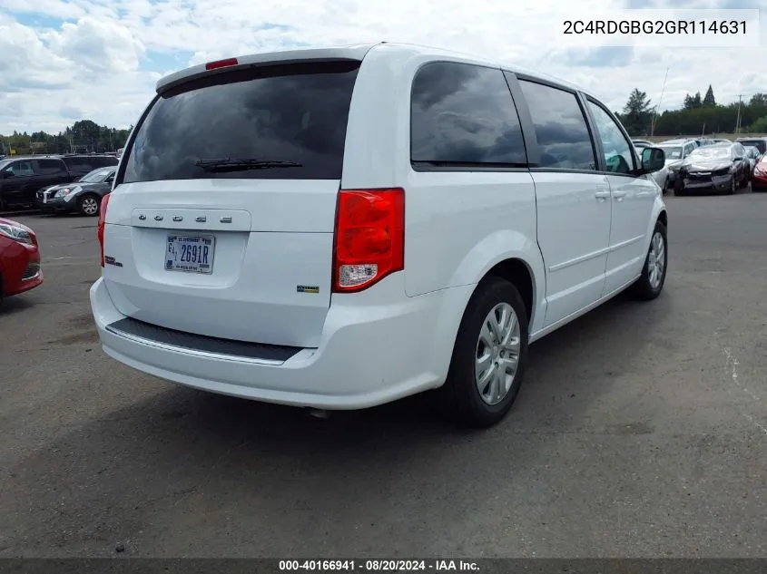 2C4RDGBG2GR114631 2016 Dodge Grand Caravan Se