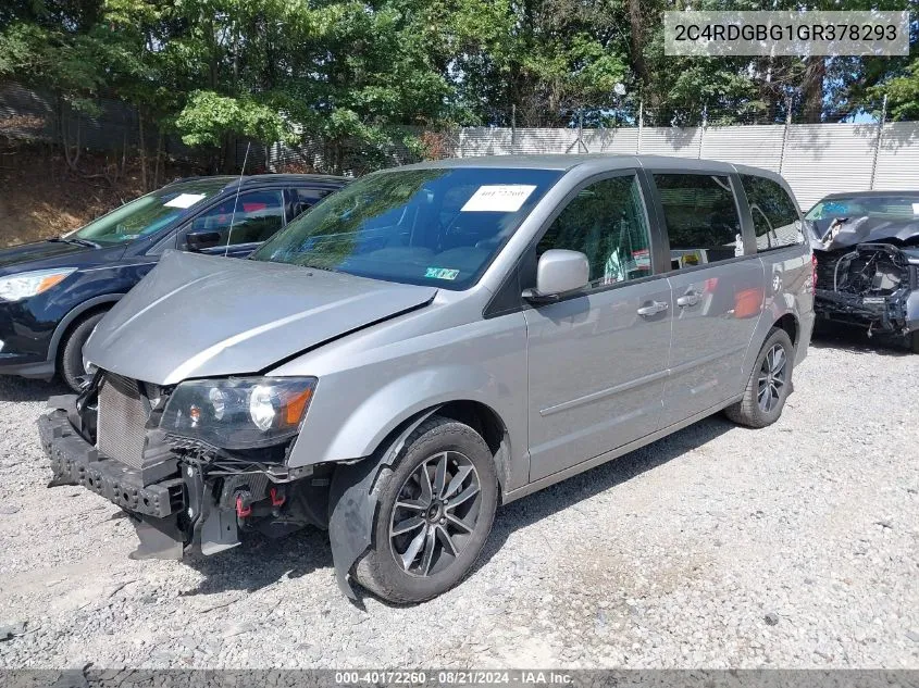 2C4RDGBG1GR378293 2016 Dodge Grand Caravan Se Plus