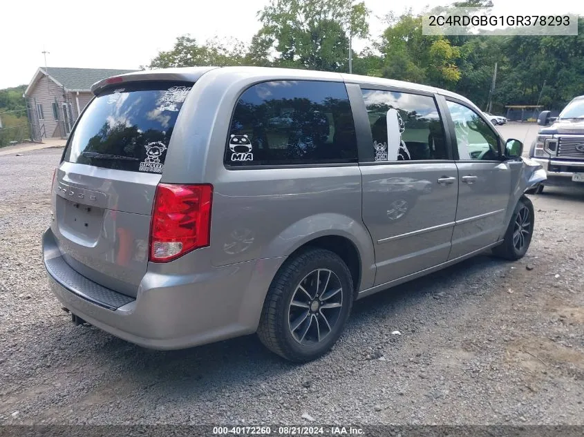 2C4RDGBG1GR378293 2016 Dodge Grand Caravan Se Plus