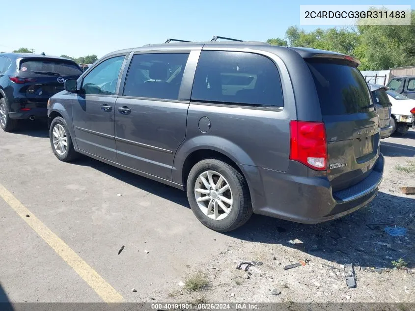 2C4RDGCG3GR311483 2016 Dodge Grand Caravan Sxt