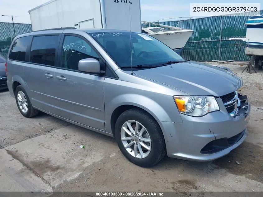 2C4RDGCG0GR379403 2016 Dodge Grand Caravan Sxt